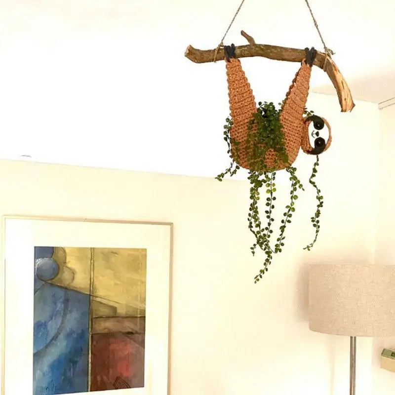 Crochet Sloth Planter