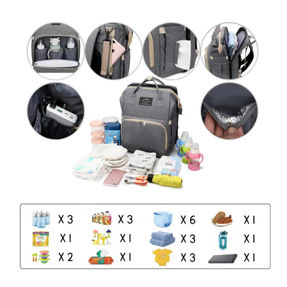 Fold-N-Glow | Folding Portable Diaper Bag - Sprinting Home