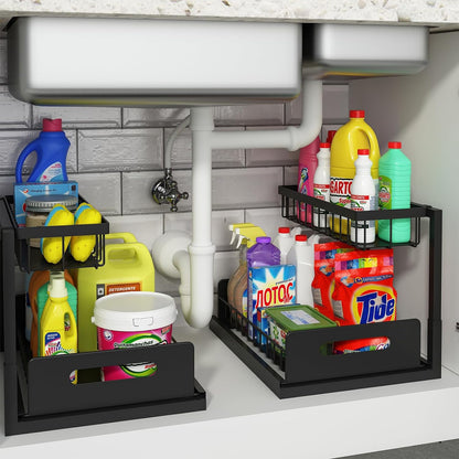 Under Sink Organizers and Storage with Sliding Drawer