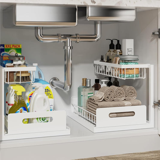 Under Sink Organizers and Storage with Sliding Drawer