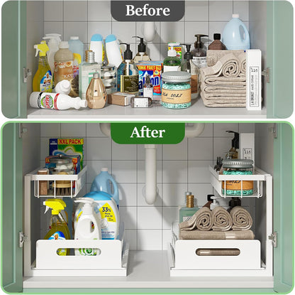 Under Sink Organizers and Storage with Sliding Drawer