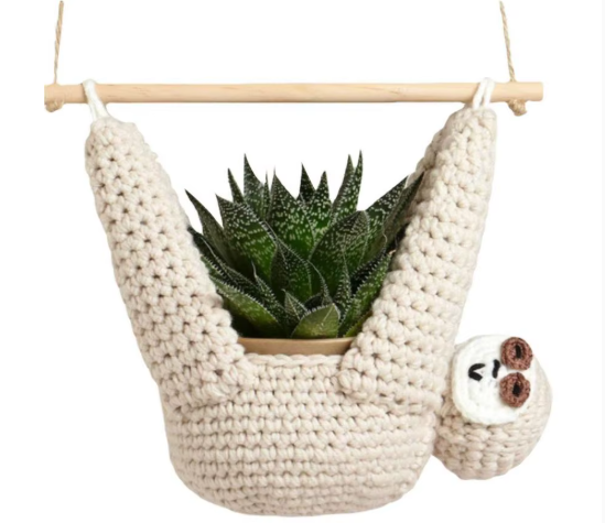 Crochet Sloth Planter