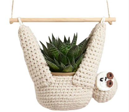 Crochet Sloth Planter