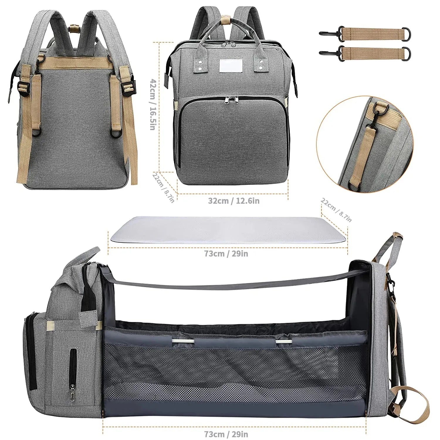 Fold-N-Glow | Folding Portable Diaper Bag - Sprinting Home