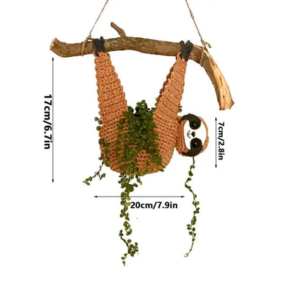 Crochet Sloth Planter