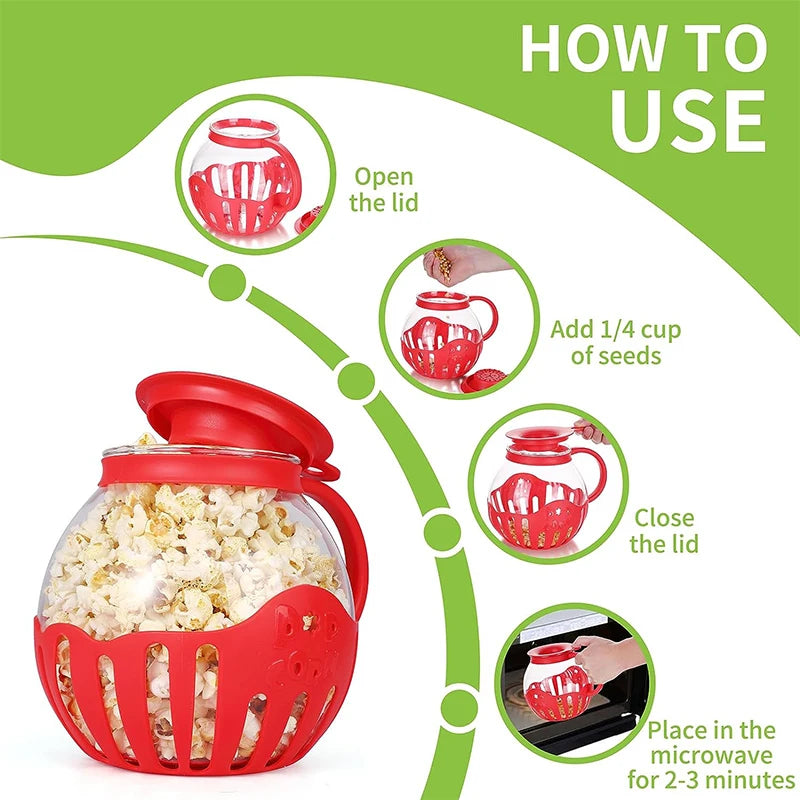 Ecolution Patented Micro-Pop Microwave Popcorn Popper - Sprinting Home