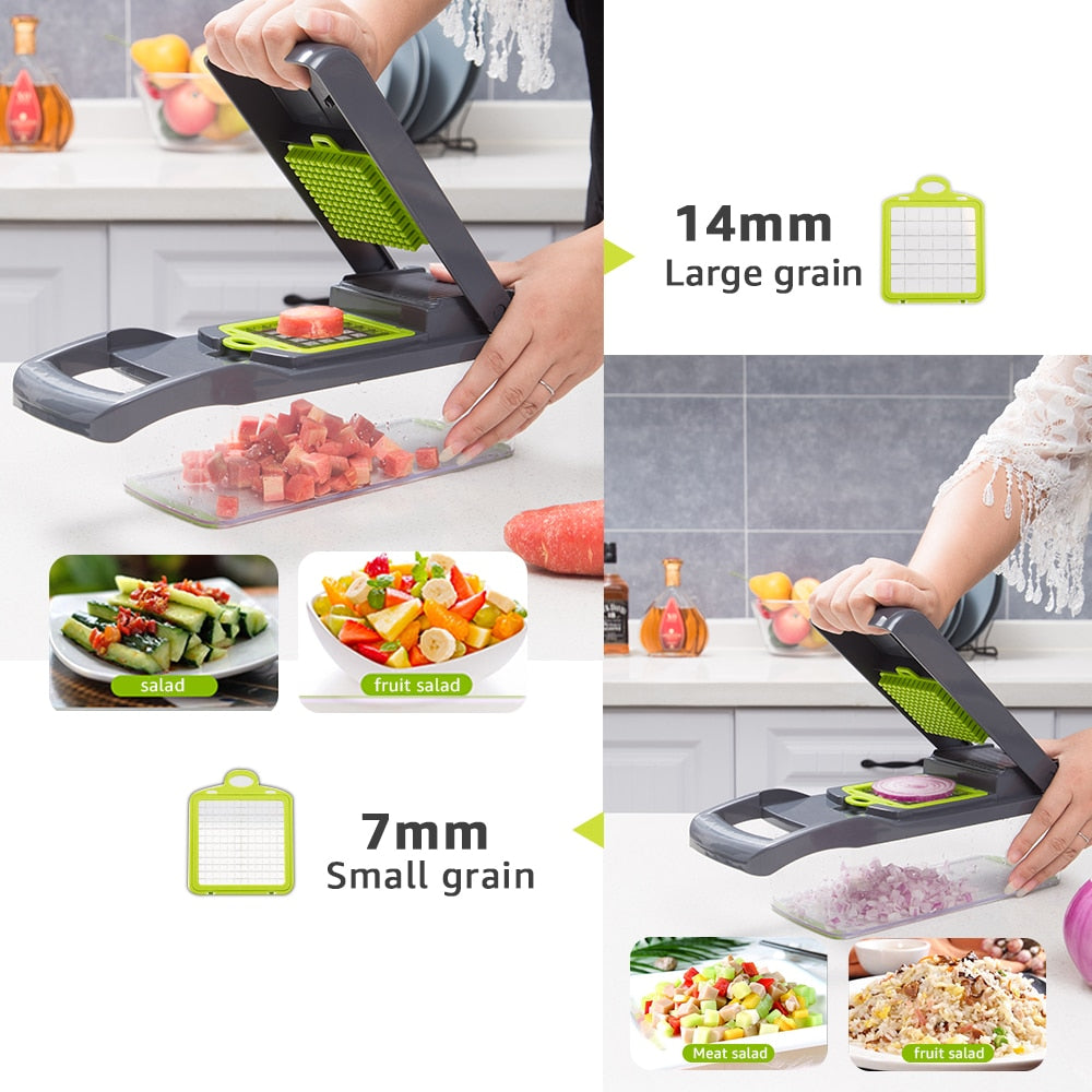 Vegetable Chopper Mandoline Slicer Cutter and Grater -12- in- 1